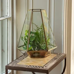 Terrarium With Brass Base Tray 10 Terrarium With Brass Base Tray -Stoneware Store pr2000034059 card4 lg