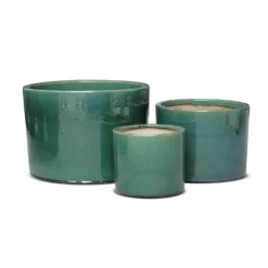 Glazed Ceramic Cylinder Crackle Green -Stoneware Store pr2000046309 card5 lg