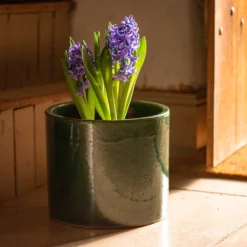 Glazed Ceramic Cylinder Crackle Green -Stoneware Store pr2000046309 card6 lg
