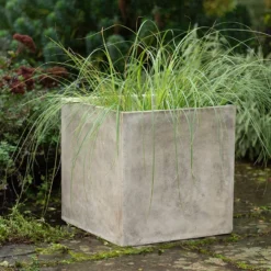 Square Terrace Planter - Weathered Cream